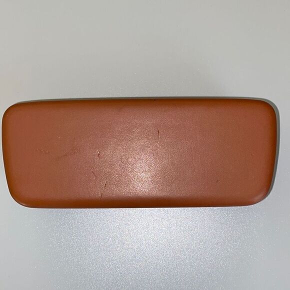 Longchamp Paris Sun/Glasses case brown leather hard clamshell - Picture 2 of 6